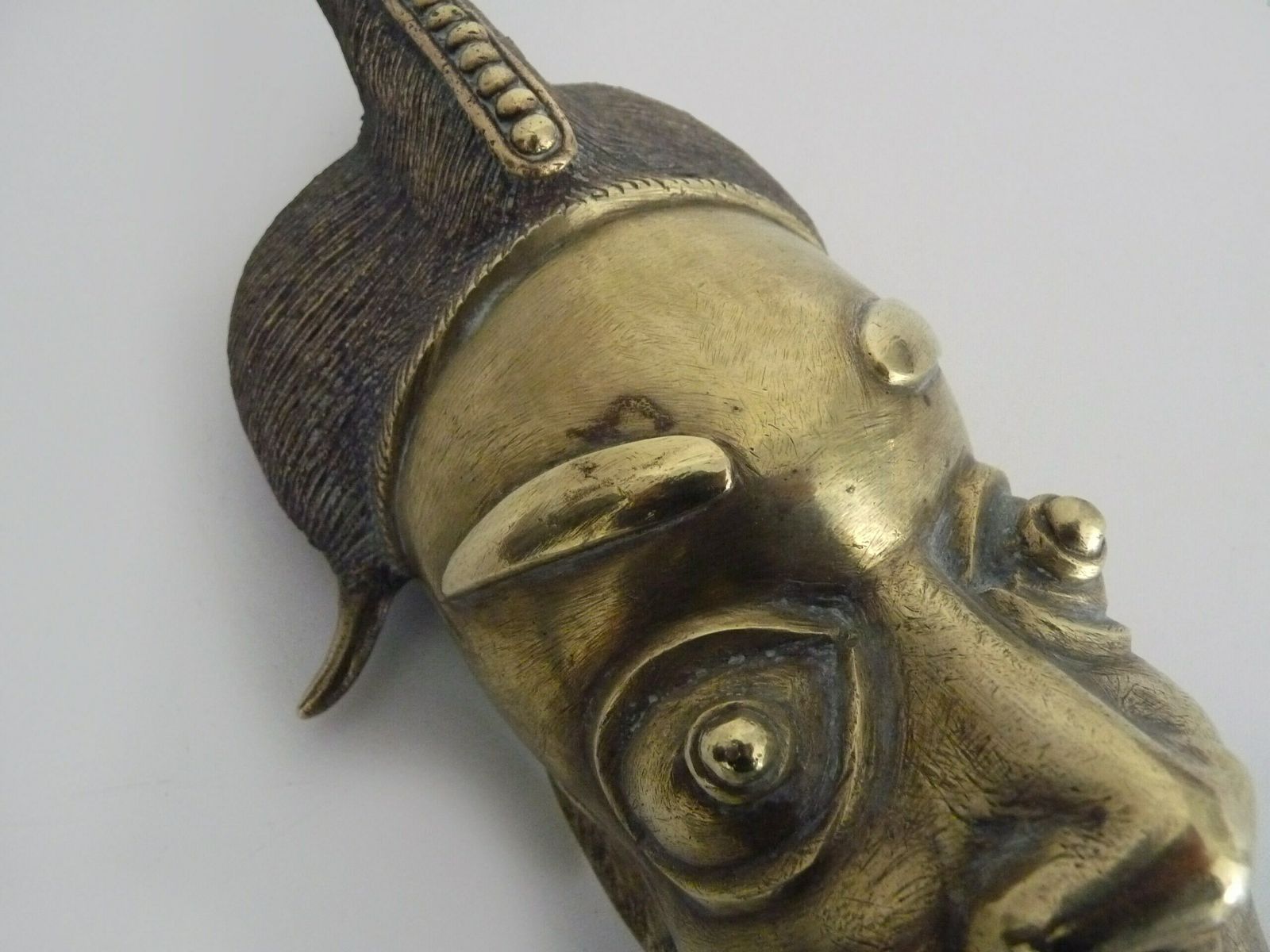 Bamoun Mask, Bamoun Ethnic Mask From Cameroon In Bronze photo 168.48