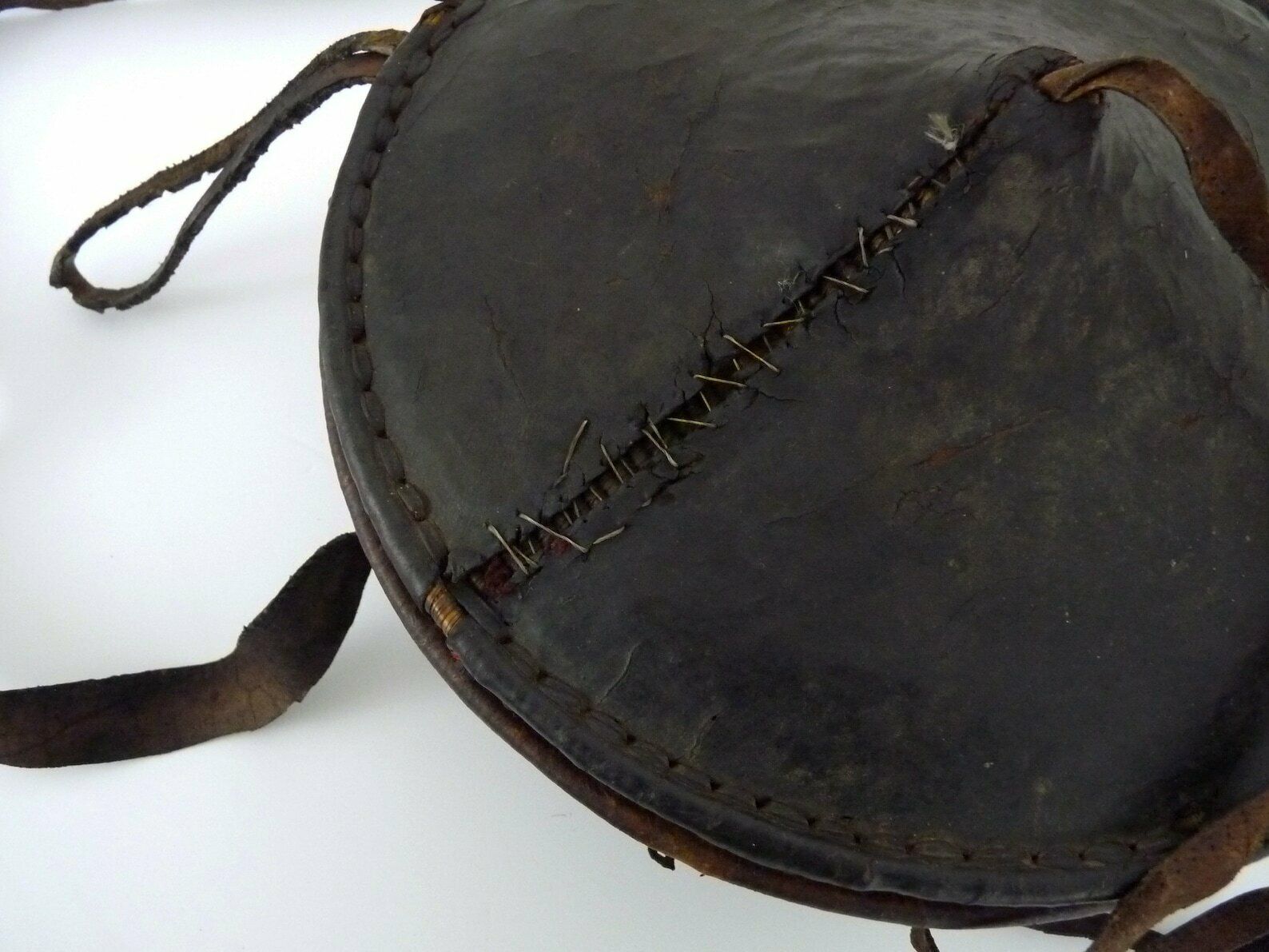 Old Tuareg Pantry From Mauritania Leather And Woven Wicker photo vinterior