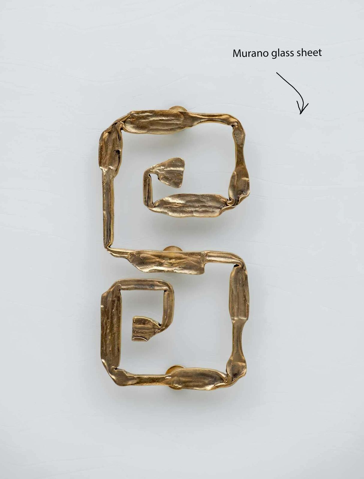 photo furniture Postmodern Italian Bar Sideboard Murano Glass And Brass, 1980s