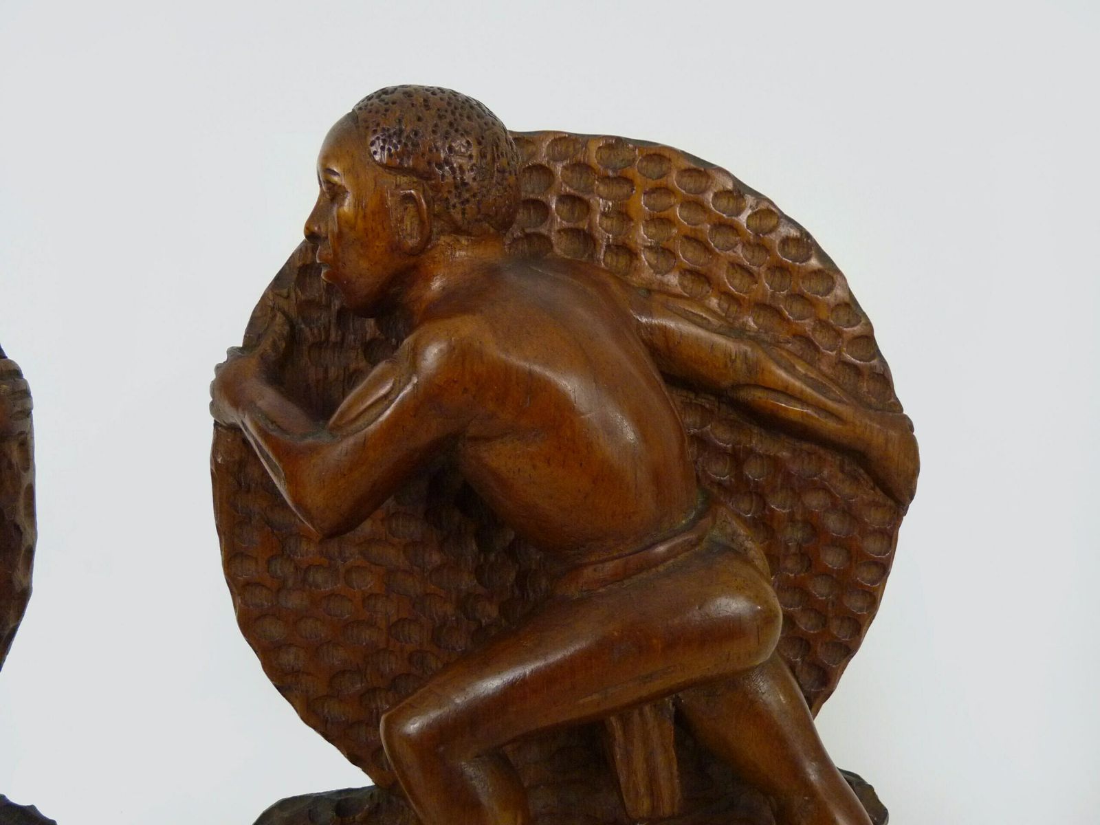 Pair Of Africanist Rosewood Bookends, Art Deco By B Ralisam photo 851.76