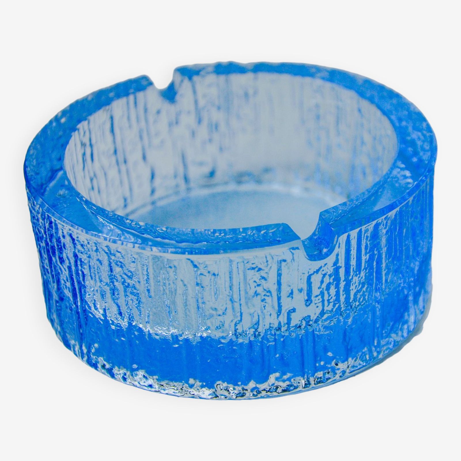 Ice Ashtray By Antonio Imperatore, Blue Murano Glass, Italy, 1970