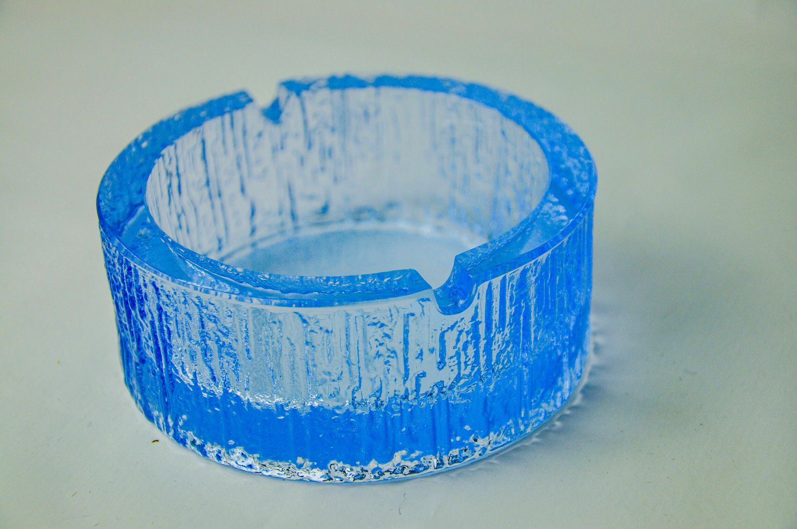 Ice Ashtray By Antonio Imperatore, Blue Murano Glass, Italy, 1970 photo furniture