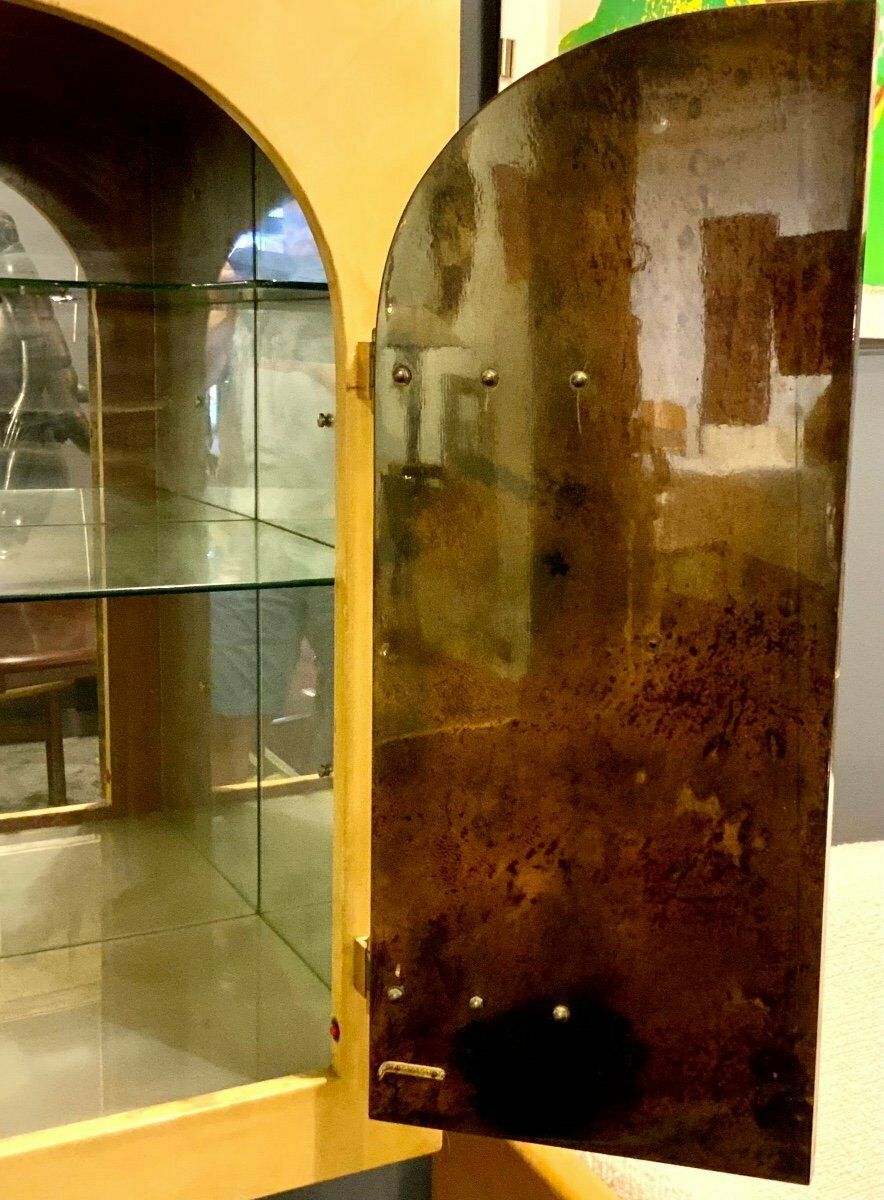 Parchment Bar Cabinet, Italian Design By Aldo Tura 1960s photo vinterior