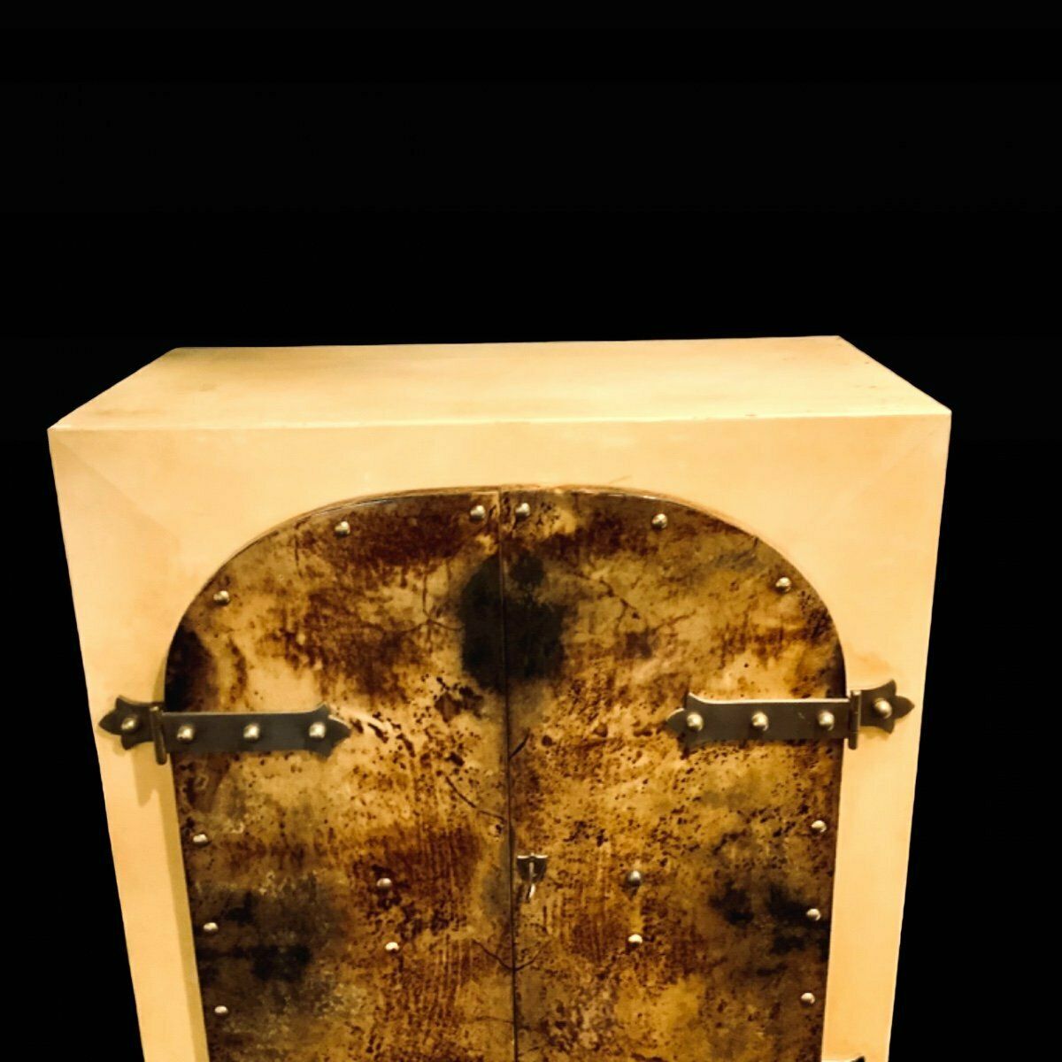 photo for sale Parchment Bar Cabinet, Italian Design By Aldo Tura 1960s