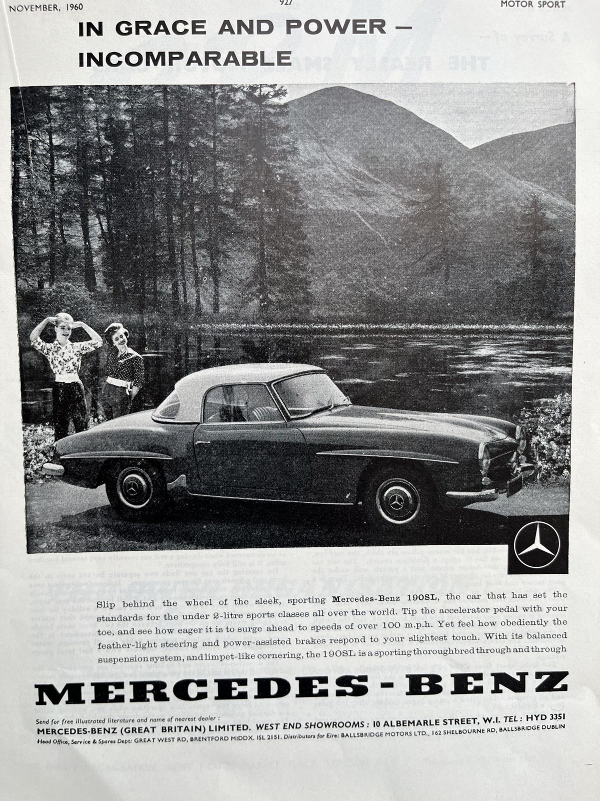 Original Mercedes Benz Advertising Print 1960s photo 165.0