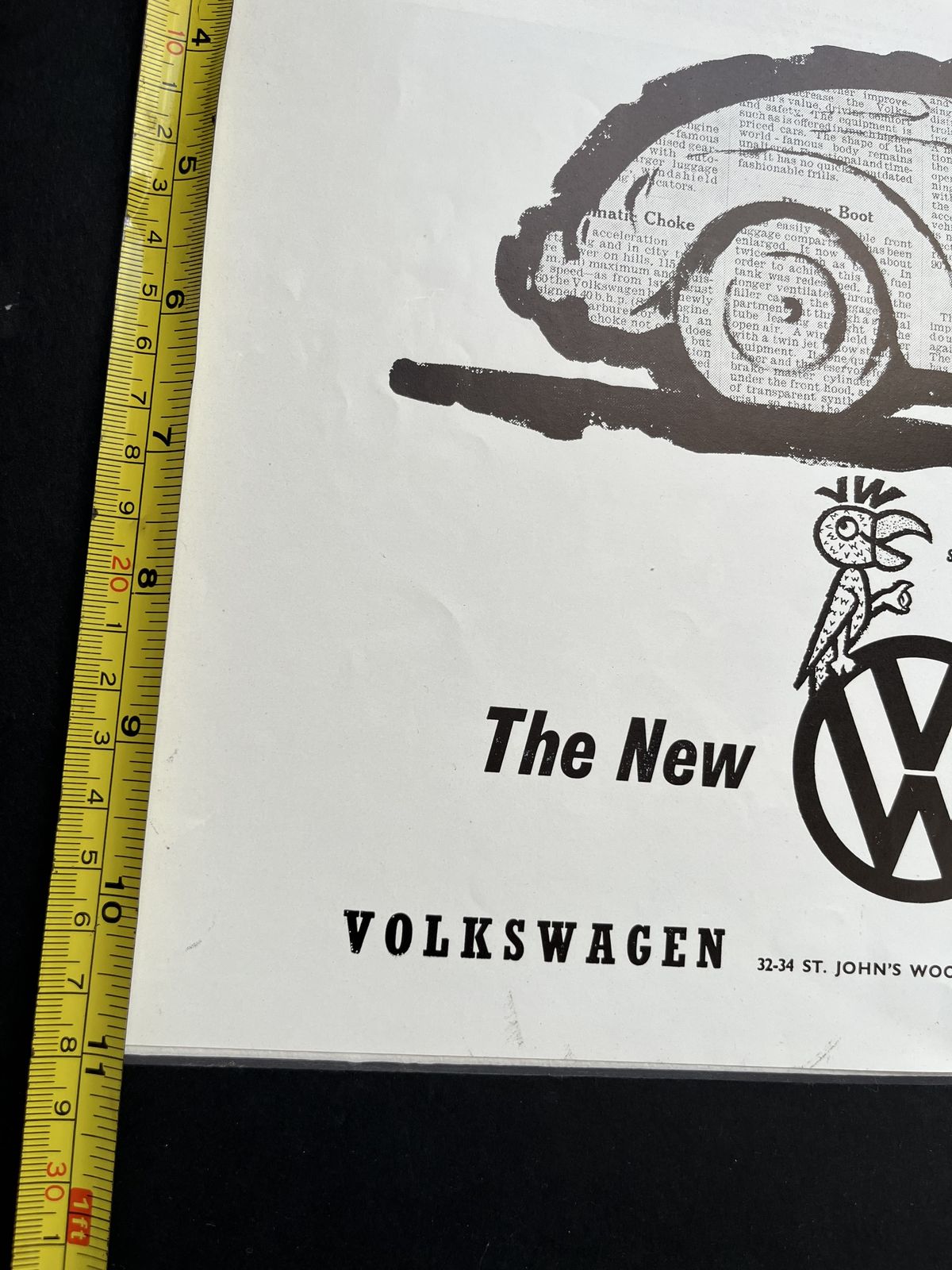 Original Volkswagen Advertising Print 1960s photo for sale