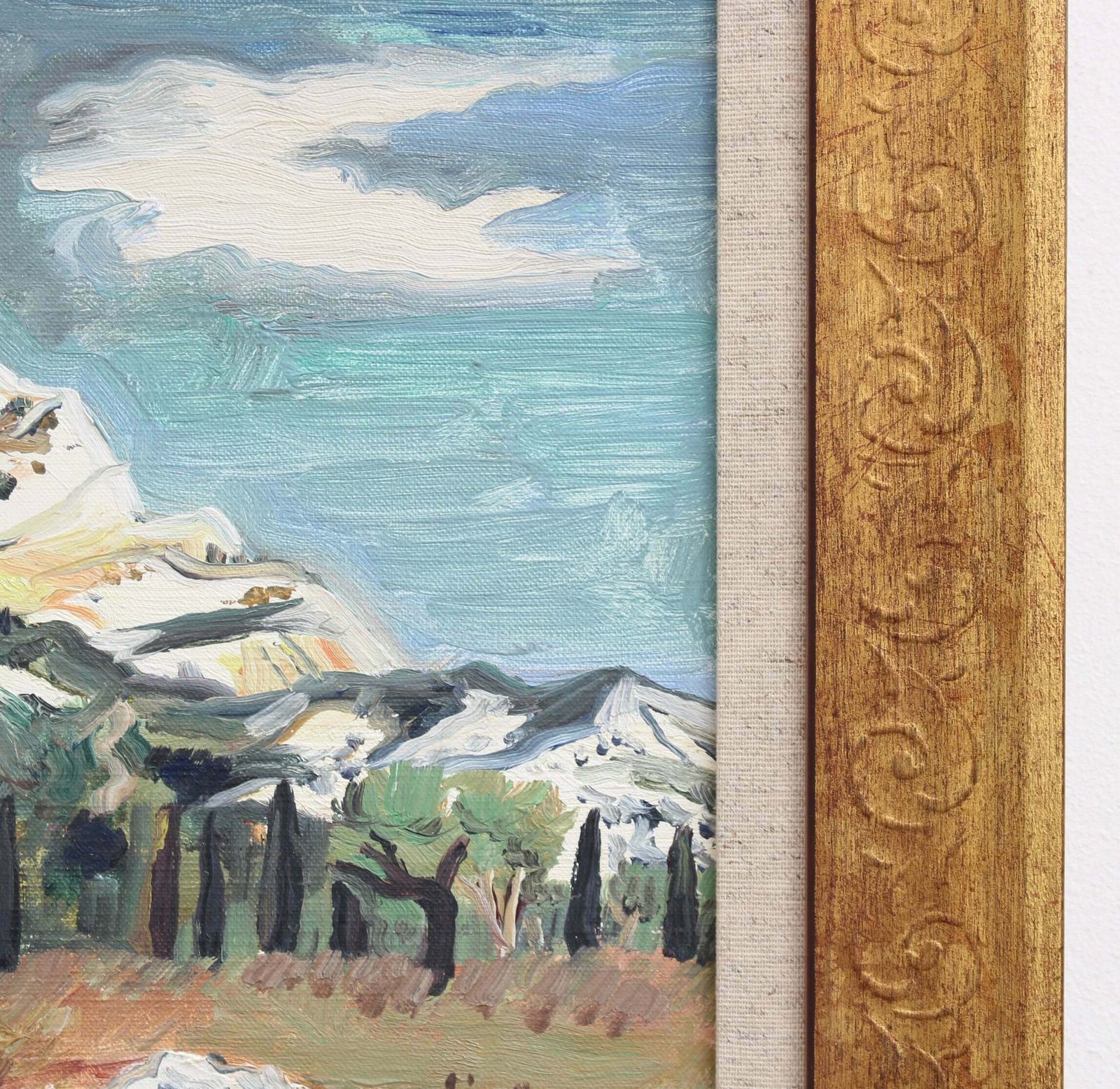 'Mont Sainte Victoire' By Yves Brayer (Circa 1960s) photo vinterior