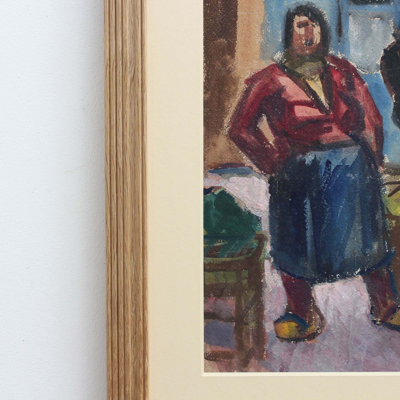 'The Market Seller In Nice' By Alfred Salvignol (Circa 1950s) photo vintage