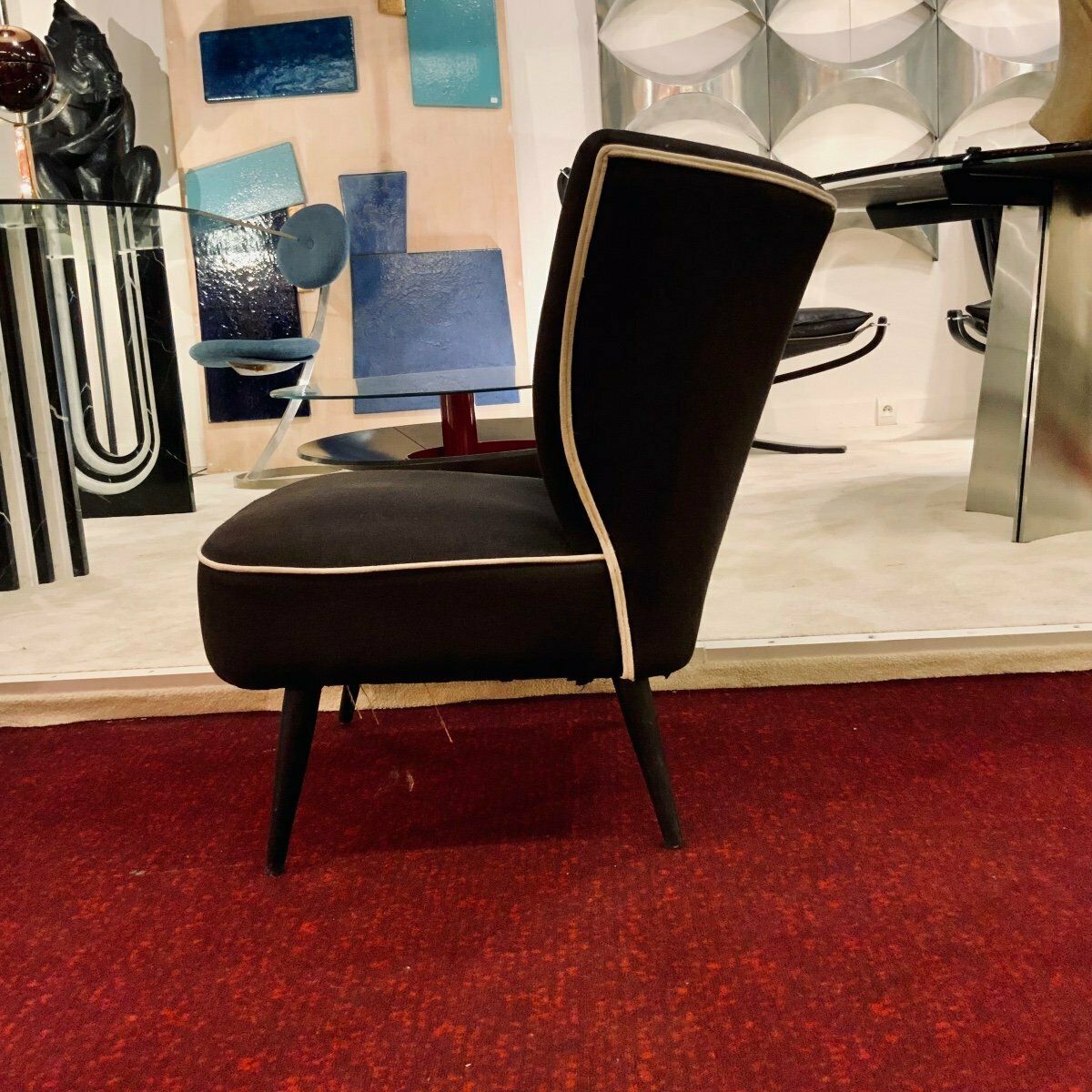 Scandinavian Design Cocktail Fireside Chair 1950 photo vinterior