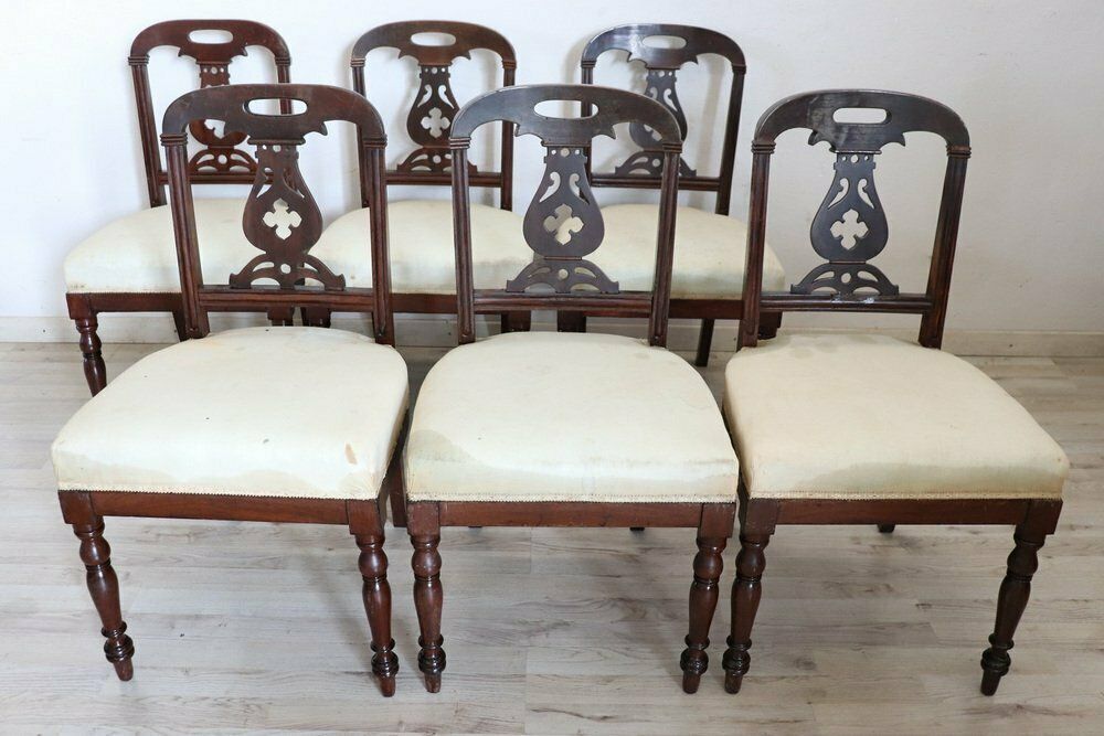 19th Century English Dining Chairs Set Of 6 photo Furniture
