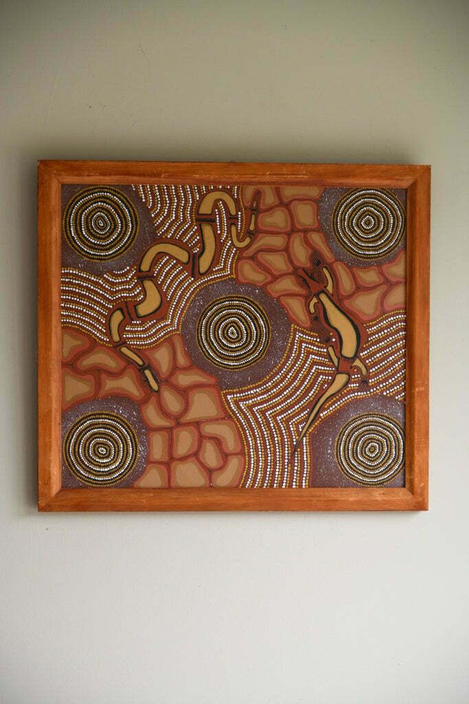 Australian Aboriginal School Acrylic On Canvas photo furniture