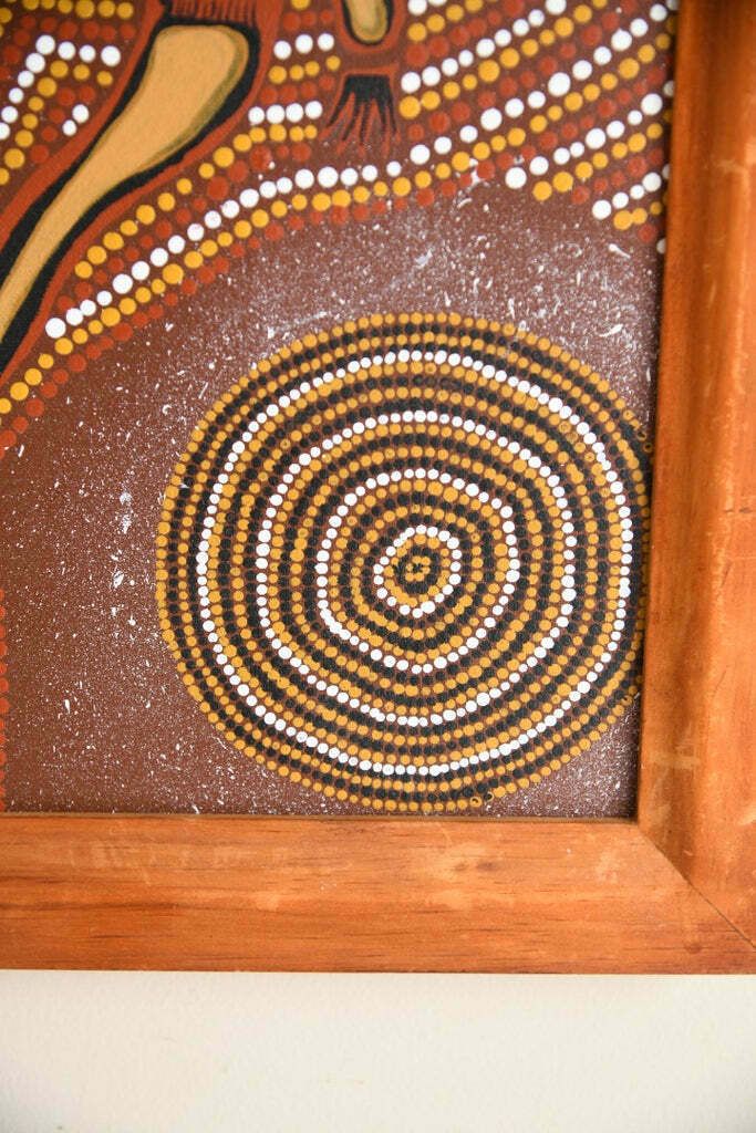 Australian Aboriginal School Acrylic On Canvas photo for sale