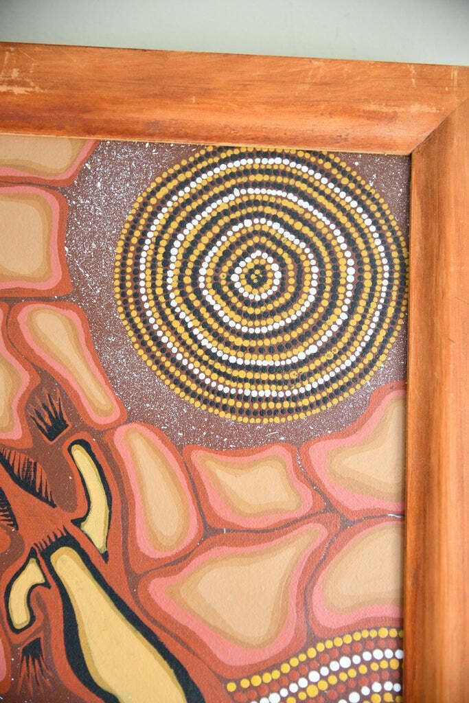 Australian Aboriginal School Acrylic On Canvas photo Art