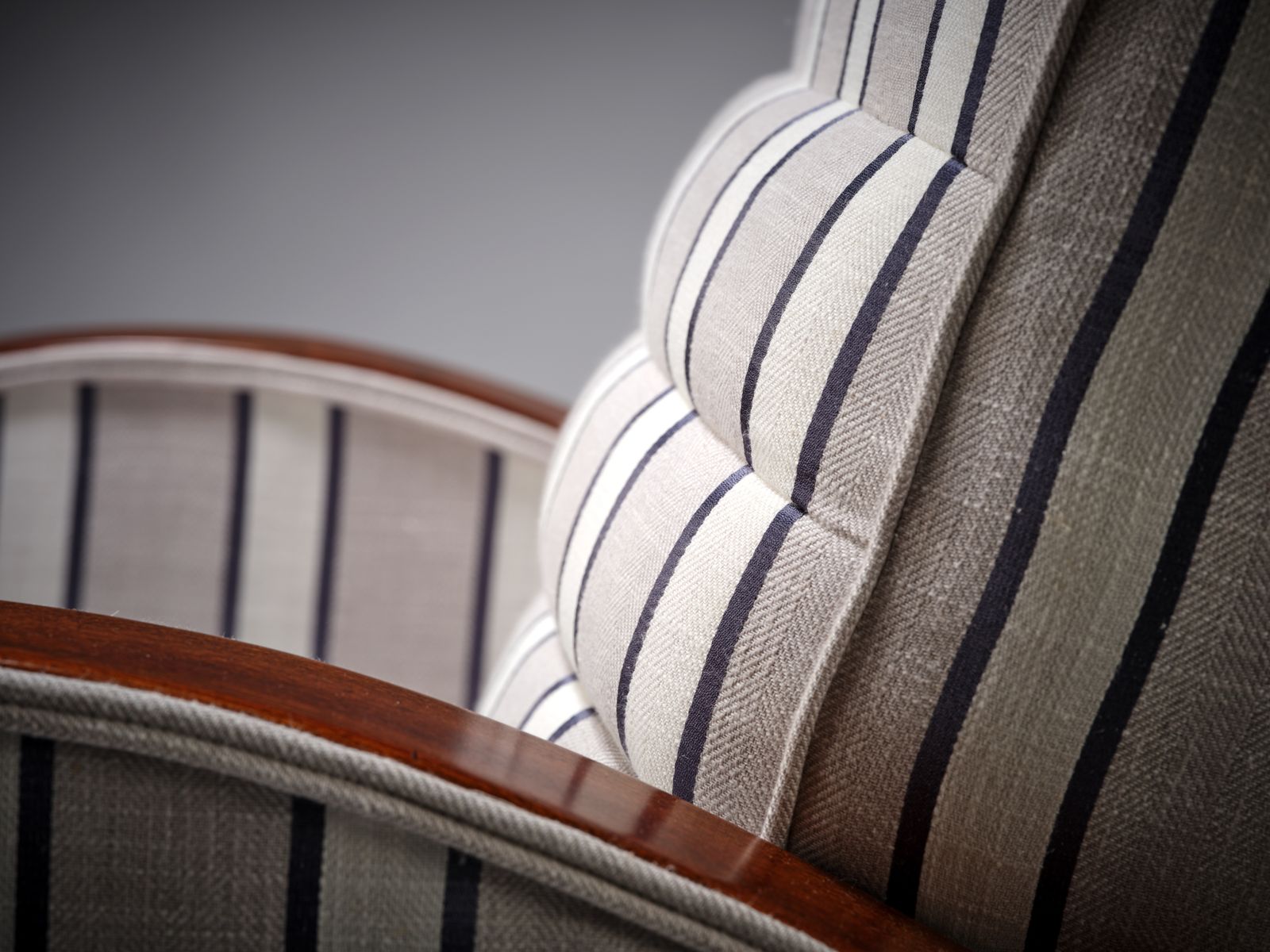 The Deco Modernist 'Maritime Gentle Rocker' Fluted Back Rocking Armchair, England Circa  1930's photo 3295.0