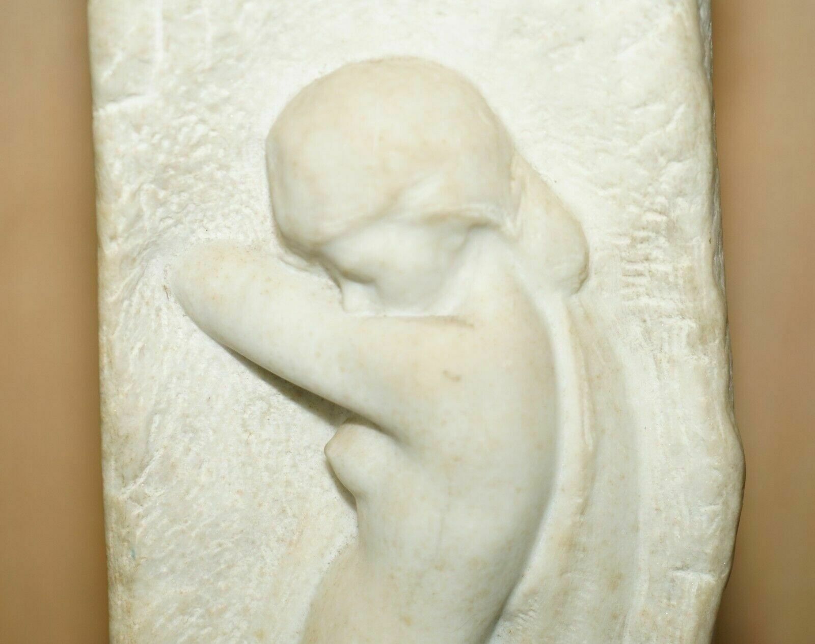 Original Signed Amedeo Gennarelli 1881 1943 Carved Marble Statue / Sculpture photo vinterior