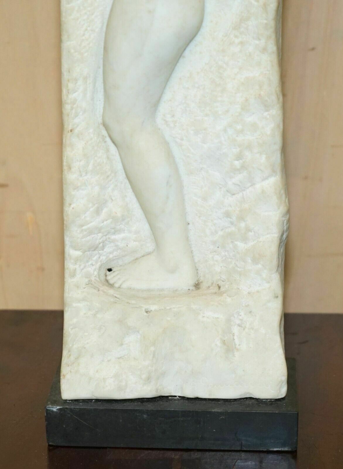 Original Signed Amedeo Gennarelli 1881 1943 Carved Marble Statue / Sculpture photo vintage