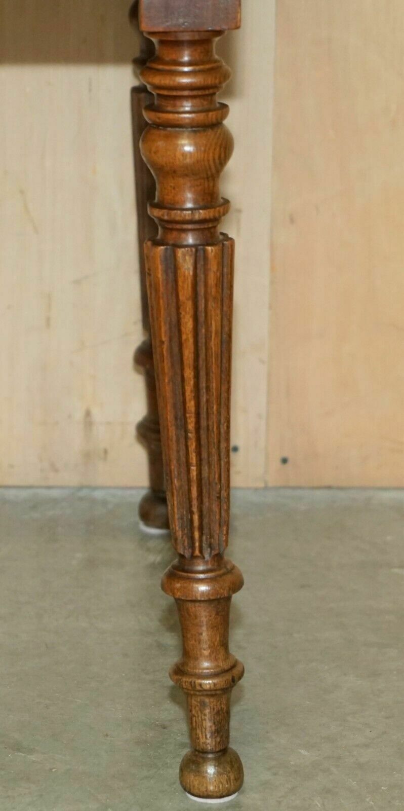 photo vinterior Antique French Two Plank Top Farmhouse Burr Fruitwood Refectory Dining Table