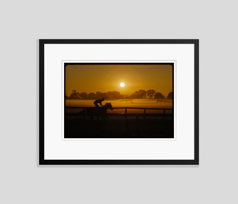 Morning Training At Saratago By Toni Frissell Archival Pigment Print Framed In Black