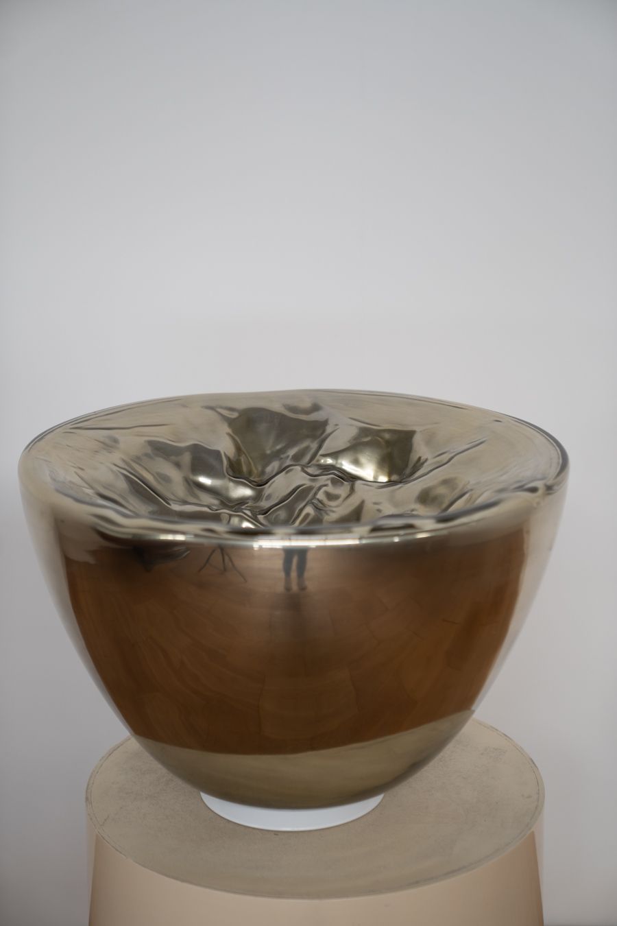 photo for sale Table Lamp In Murano Glass, Translucent, Silver, By Carlo Nason, For Mazzega, 1970