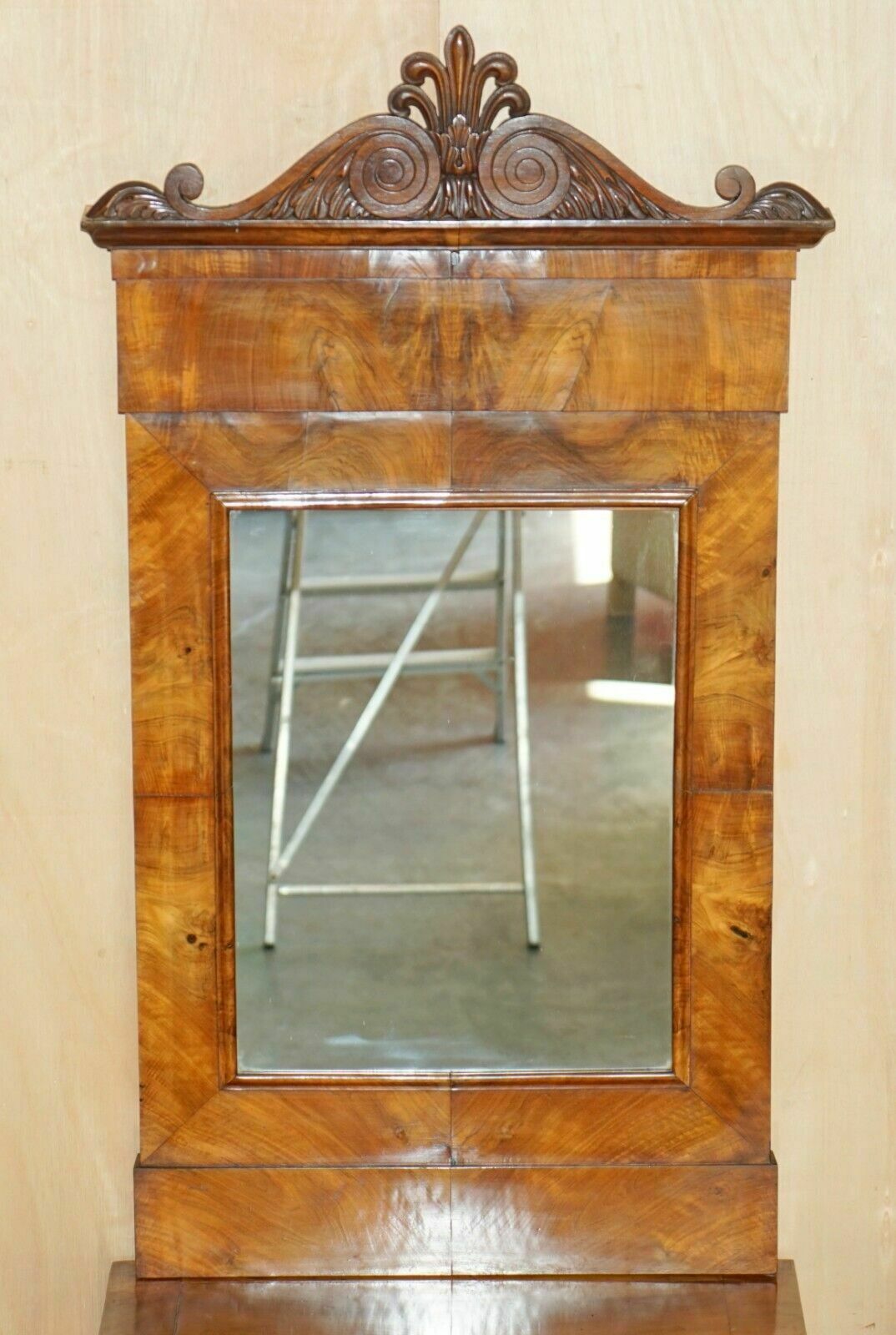 Pair Of Fully Restored Antique Circa 1815 Regency Walnut Console Tables & Mirror photo Furniture