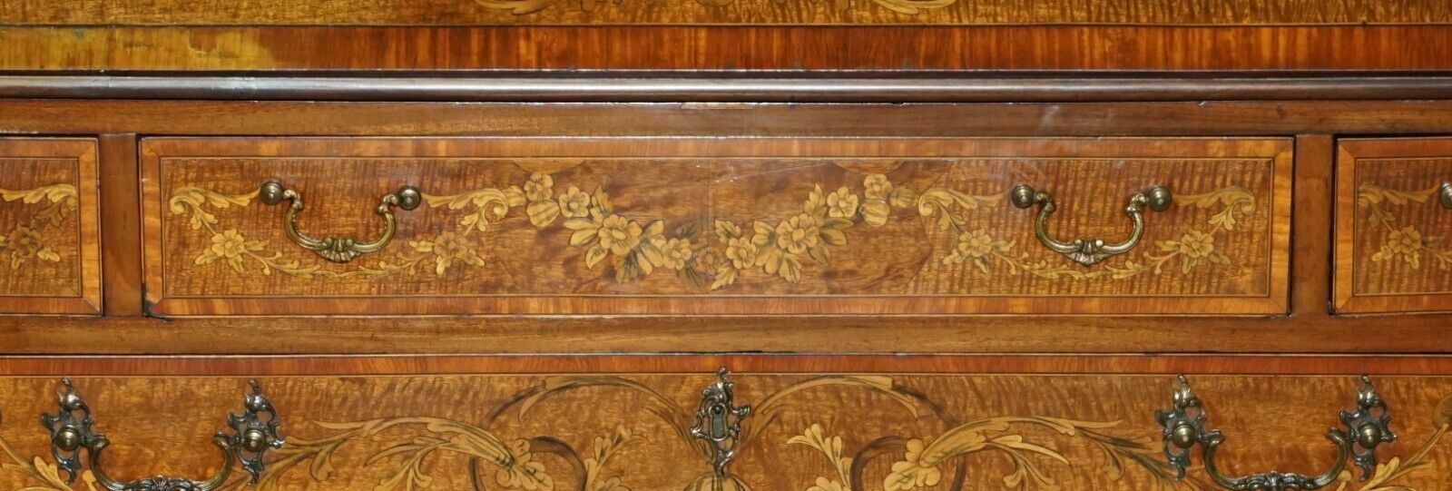 photo vinterior Stunning Antique Circa 1840 Sheraton Revival Library Bureau Bookcase On Drawers