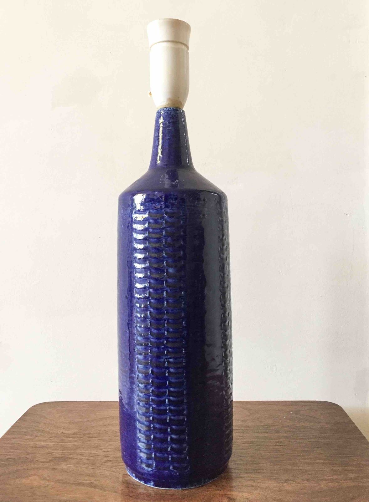 Cobalt Blue Palshus Table Lamp Model Dl/27 By Annelise And Per Linnemann Schmidt, 1960s photo vinterior
