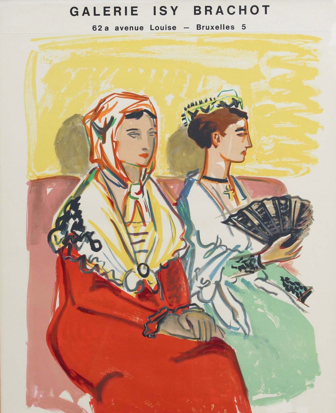 French Vintage Exhibition Poster For Yves Brayer (1964)   Galerie Isy Brachot Brussels photo vinterior