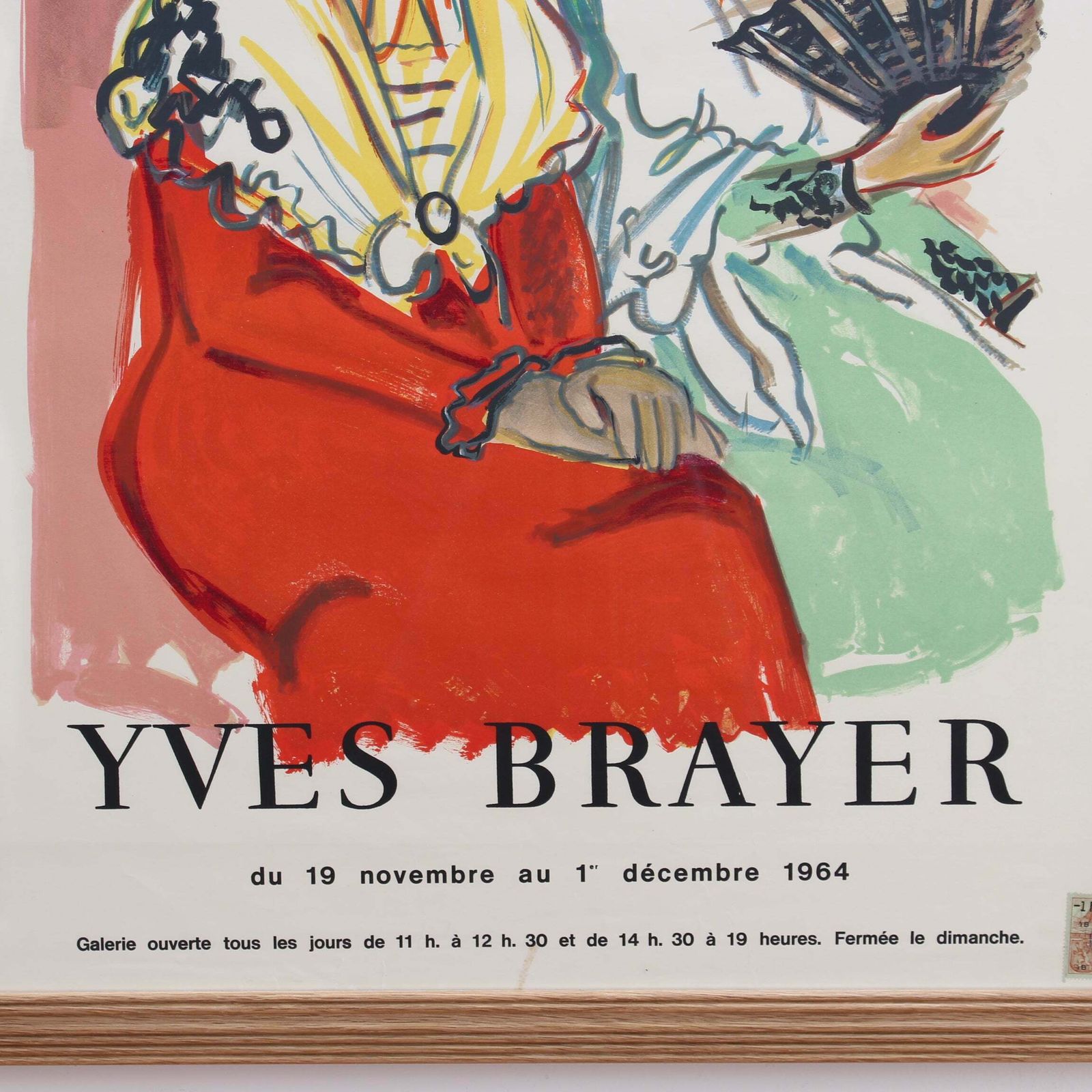 photo vinterior French Vintage Exhibition Poster For Yves Brayer (1964)   Galerie Isy Brachot Brussels