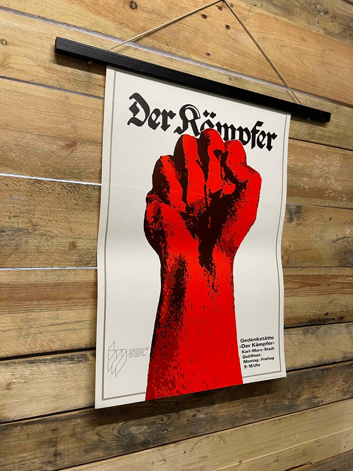 Rare Memorial Of The Fighter Ddr Propaganda Poster 1976 photo Art