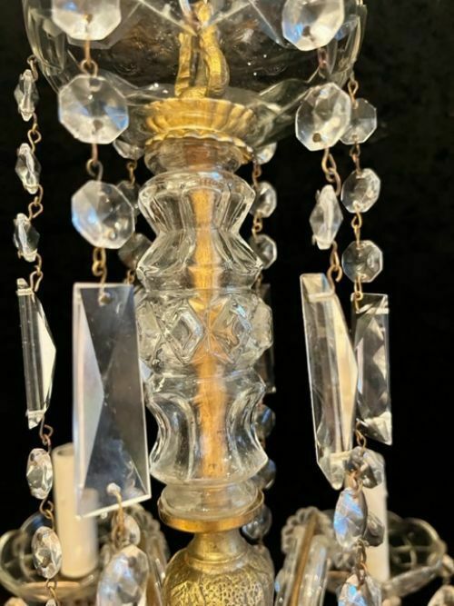 Six Light Italian Marie Theresa Antique Chandelier photo Lighting
