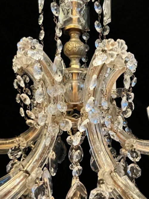 Six Light Italian Marie Theresa Antique Chandelier photo vinterior