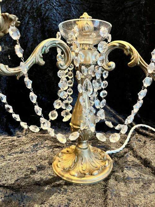 photo furniture A Pair Of Three Light French Antique Lamps