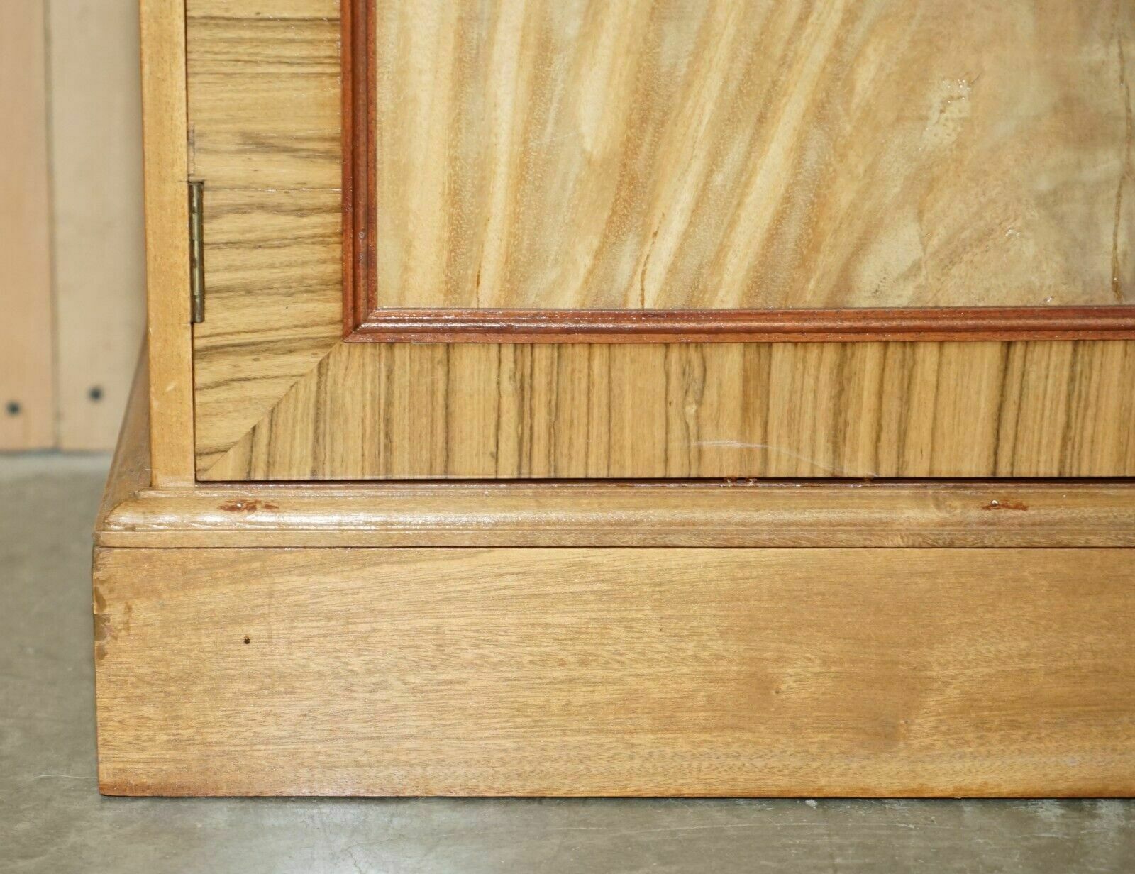 photo for sale Davind Linley Style Satinwood Walnut & Rosewood Library Bookcase Cupboard Base