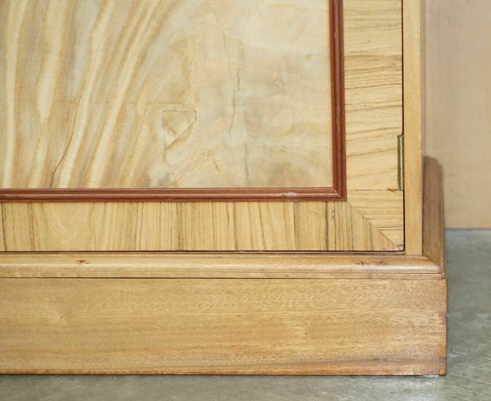 Furniture Davind Linley Style Satinwood Walnut & Rosewood Library Bookcase Cupboard Base photo