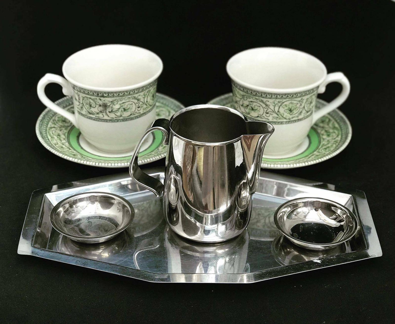 Breakfast Set For Two Cups Creamer Alessi Sugar Bowl Gift For Couple English Tea Set Gift For Friend English Tea Cup