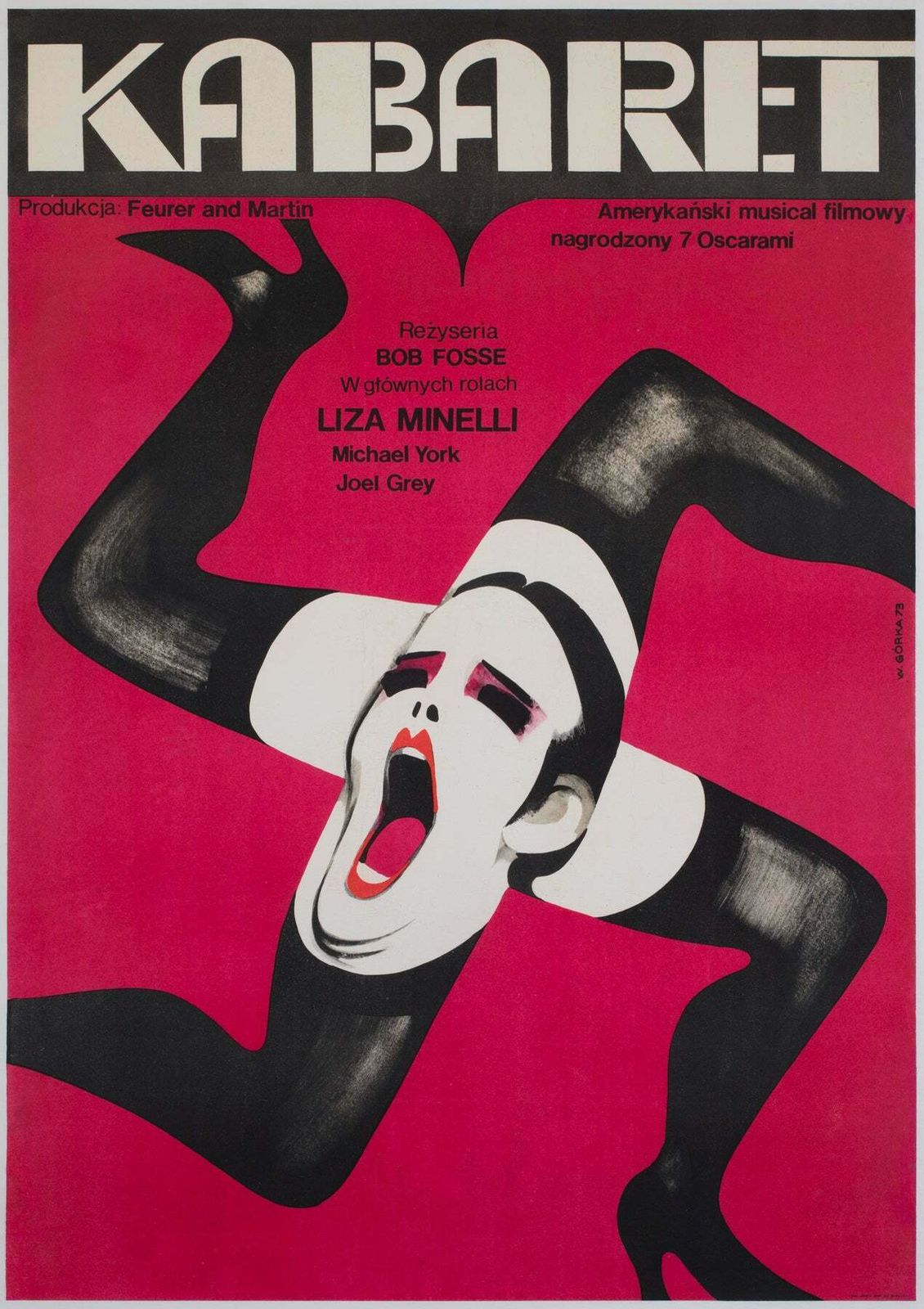 Cabaret 1973 Polish A1 Film Poster. Wiktor Gorka