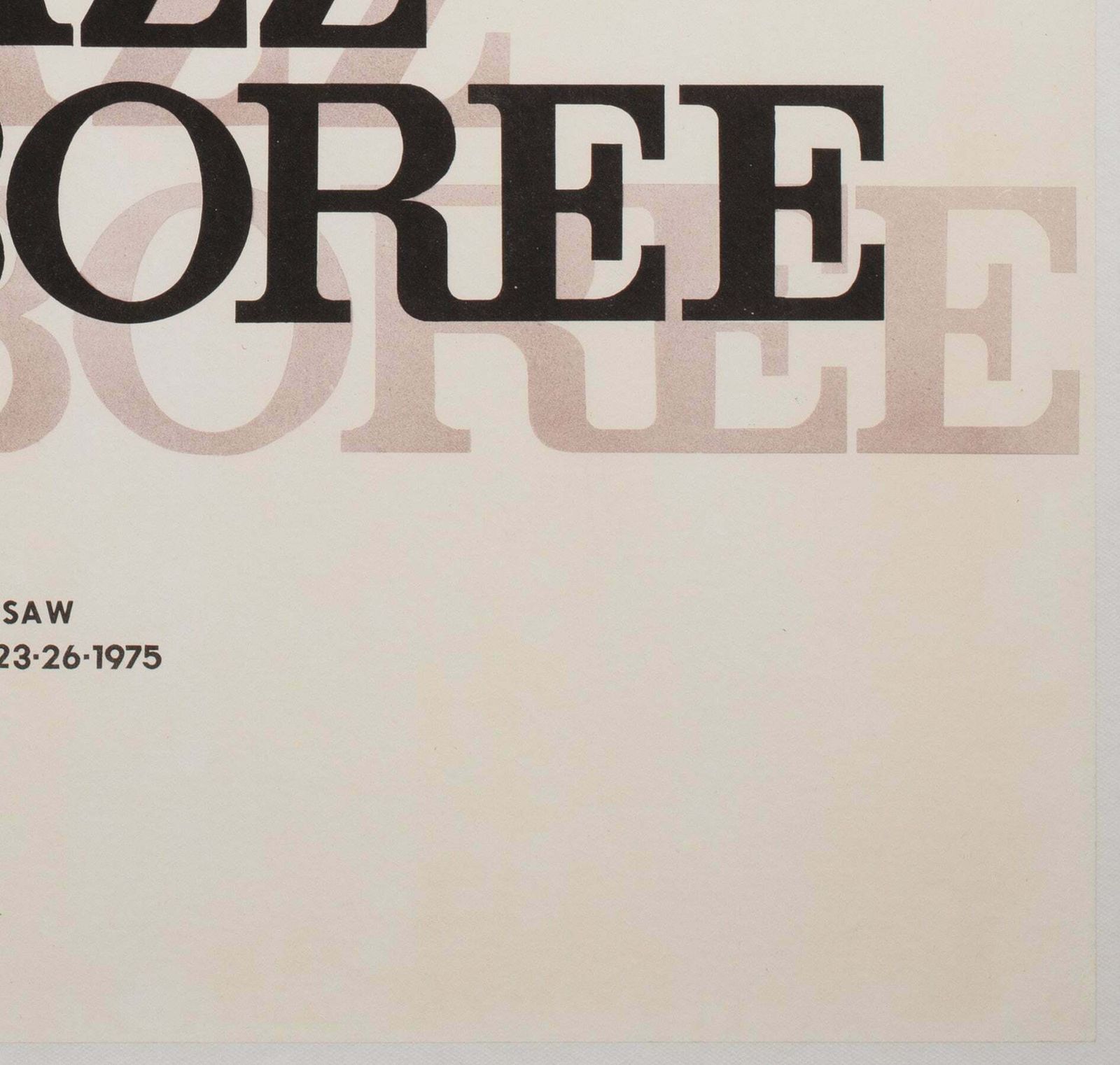 Jazz Jamboree 1975 Polish Jazz Festival Poster, Jedrzejkowski photo vintage