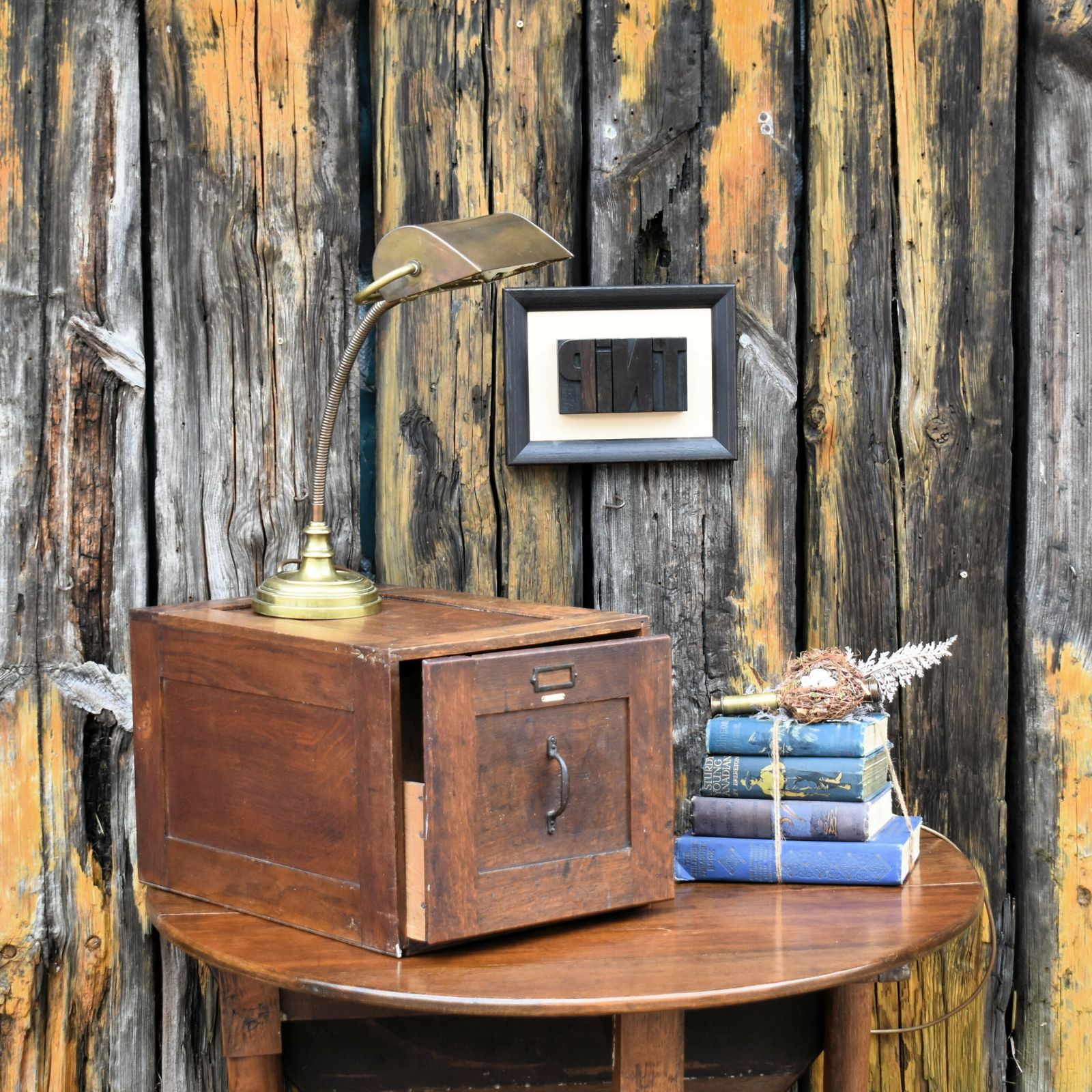 Antique Advance Oak Filing Cabinet Wj Southwood Home Office Paperwork Drawer