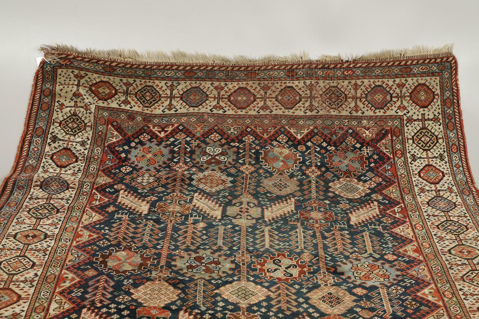 Antique Rug, Handmade Carpet Oriental Caucasian Rug, Living Room Rug For Sale photo buy