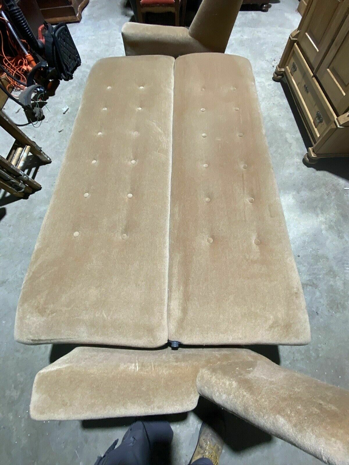 photo for sale Mid Century Style Retro Large Three Seater Sofa   Fold Out Sofabed
