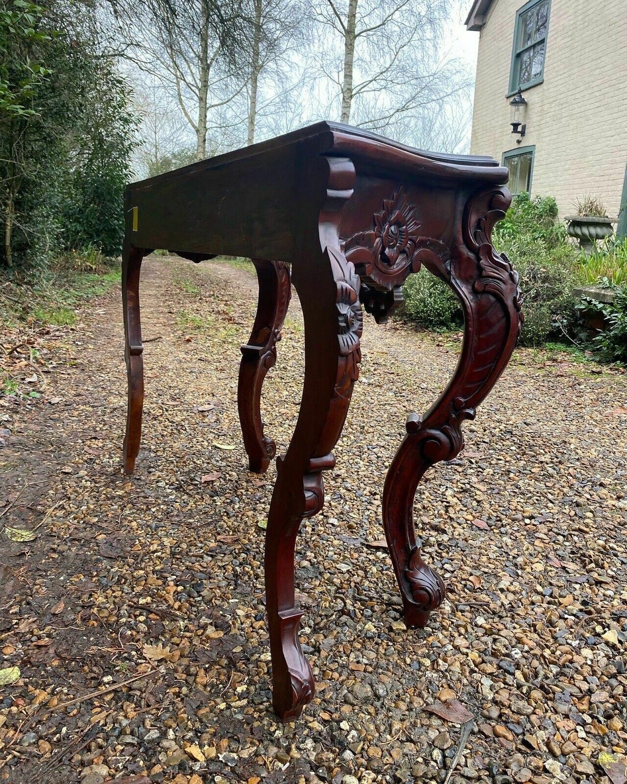 photo vinterior Vintage French Rococo Italian Washstand Hall Dressing Console Table