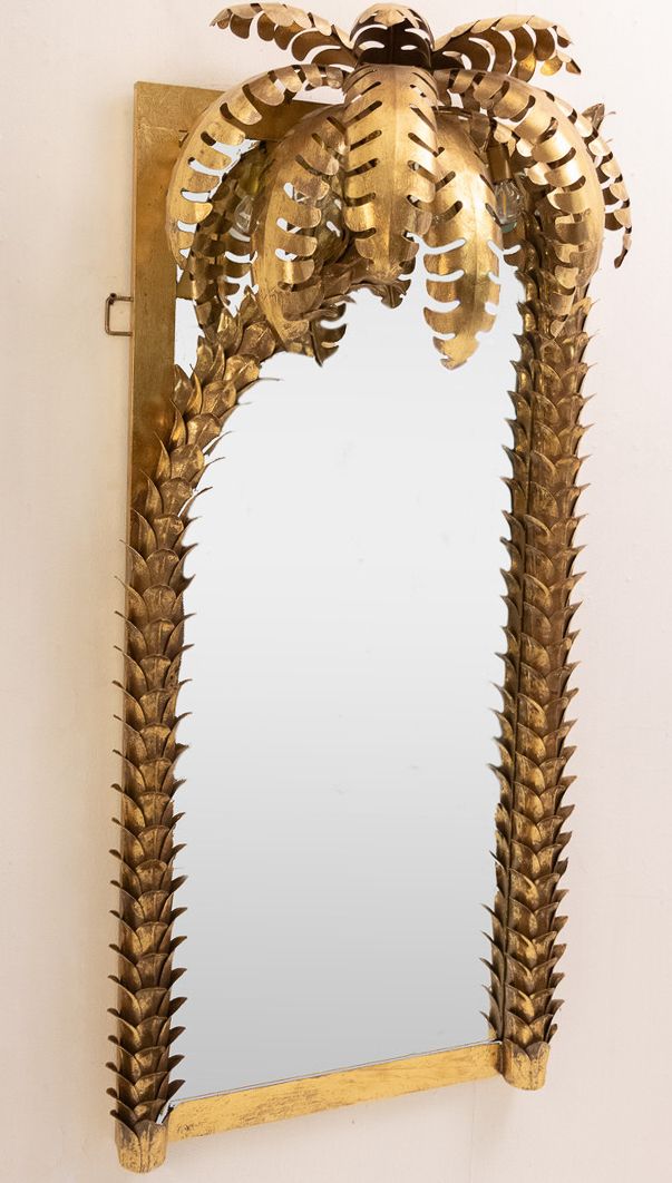 Pair Of Contemporary Palm Tree Mirrors In The Style Of "Maison Jansen" photo furniture