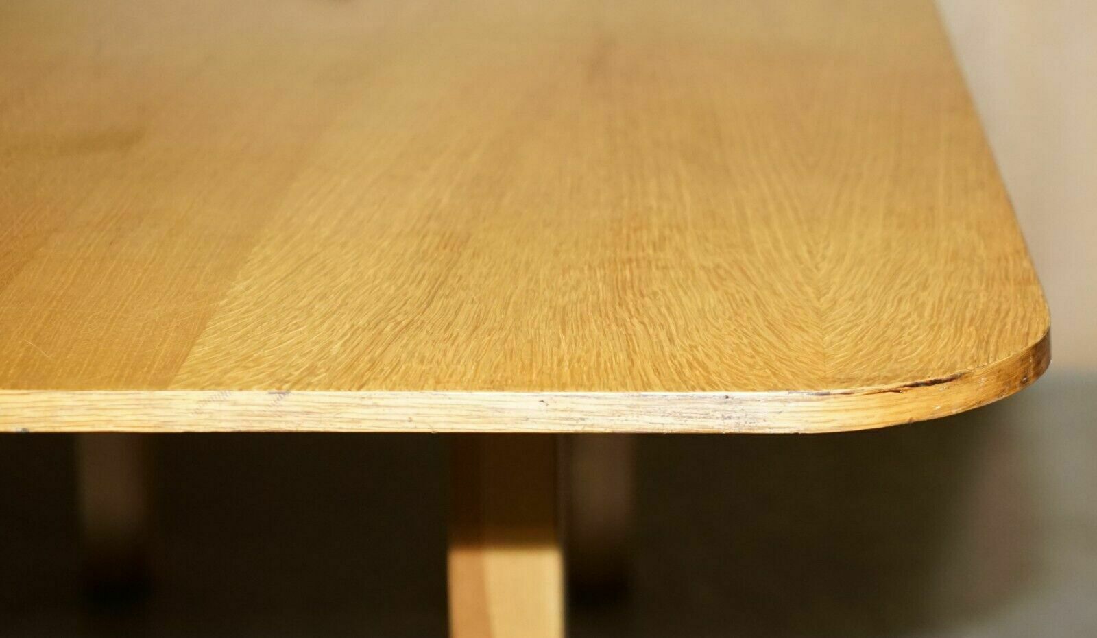 photo for sale Very Large Solid Hardwood Refectory Workshop Dining Table Splits In The Middle