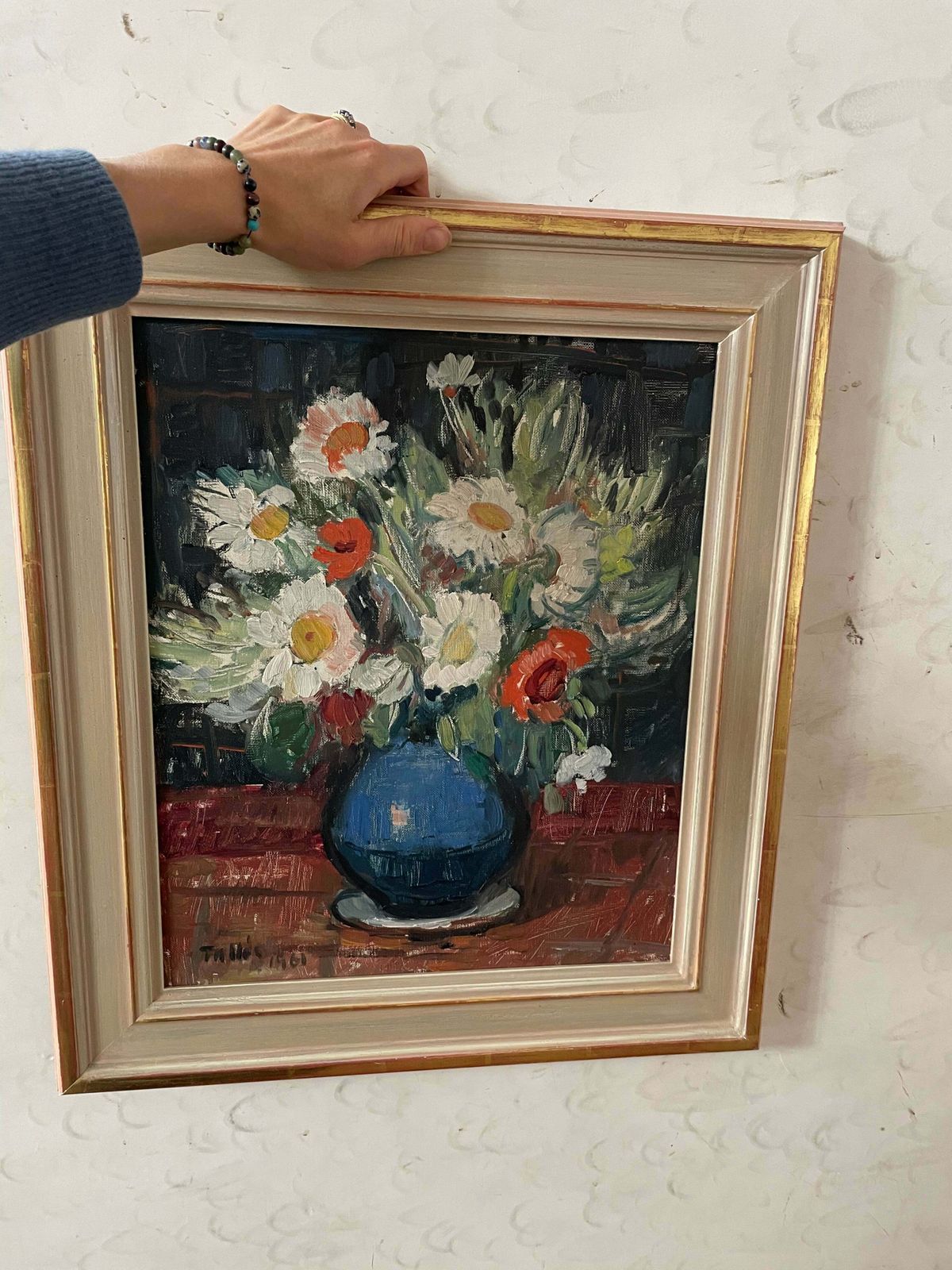 Daisies In A Jug   1961 French Oil On Canvas photo Art