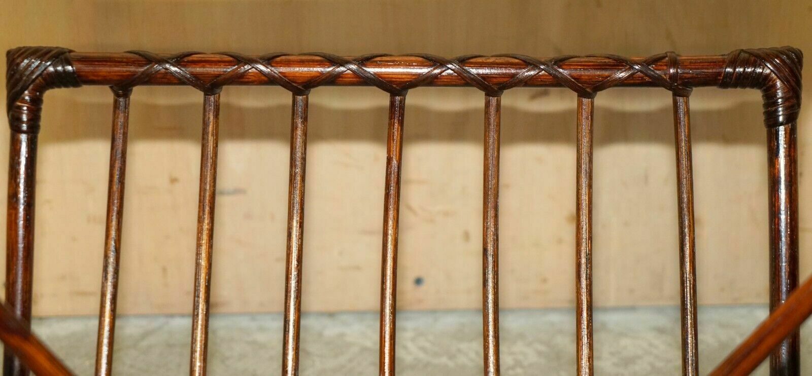 Fine Vintage Bentwood Mid Century Modern Bamboo & Rattan Bergere Magazine Rack photo buy