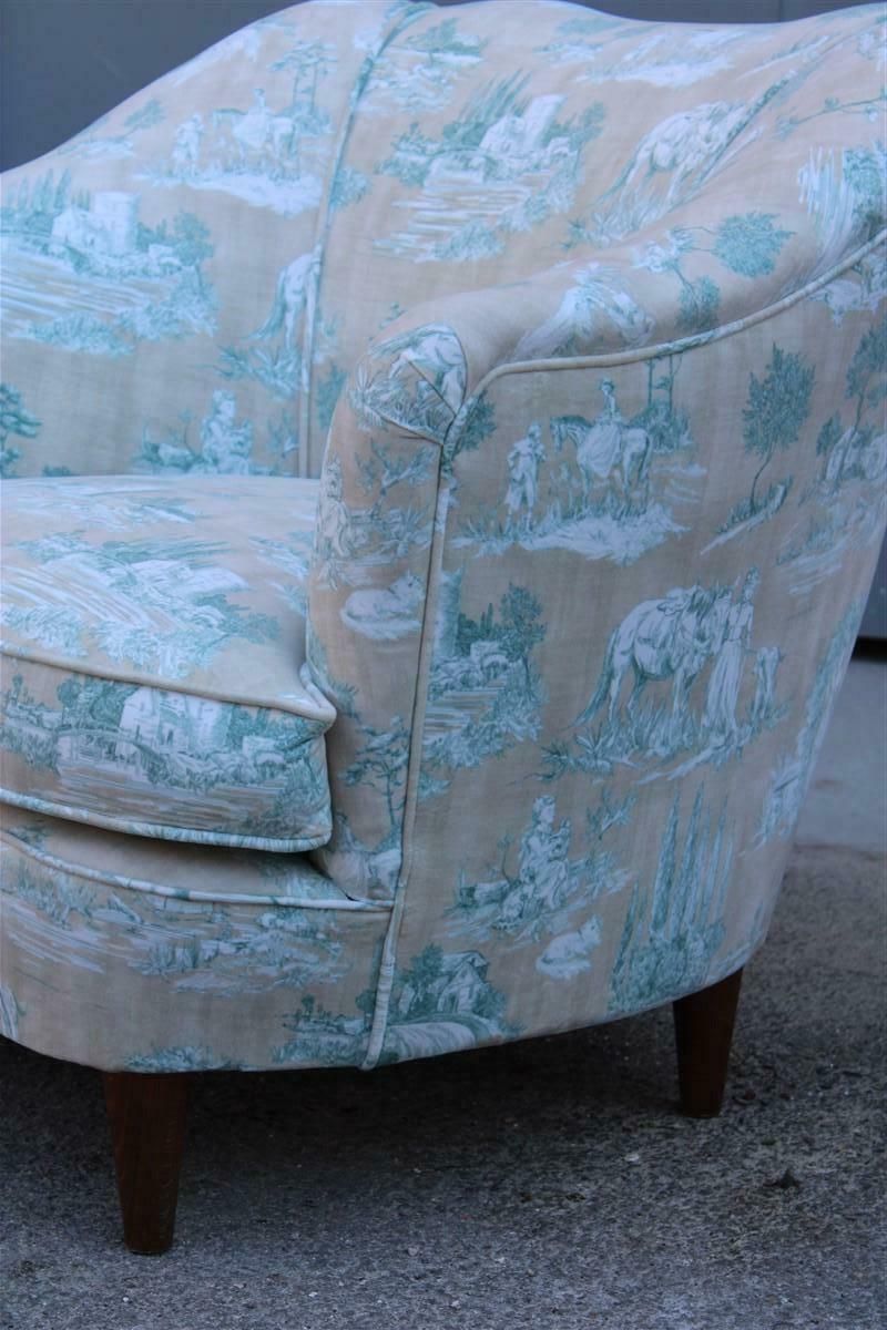 Pair Of Italian Decorative Armchairs From The 1950s In The Style Of Gio Ponti photo vinterior