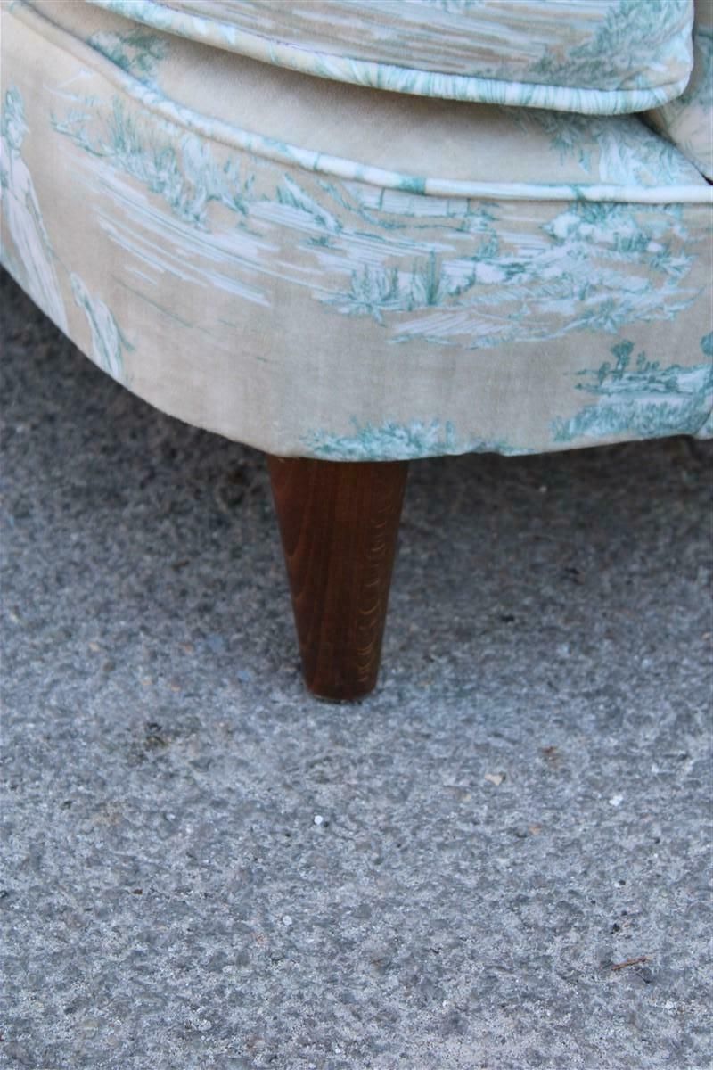 Pair Of Italian Decorative Armchairs From The 1950s In The Style Of Gio Ponti photo buy