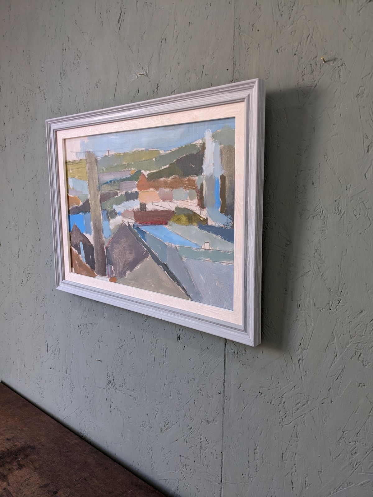 British Contemporary Framed Oil Painting, Ian Mood   Urban Landscape photo Art