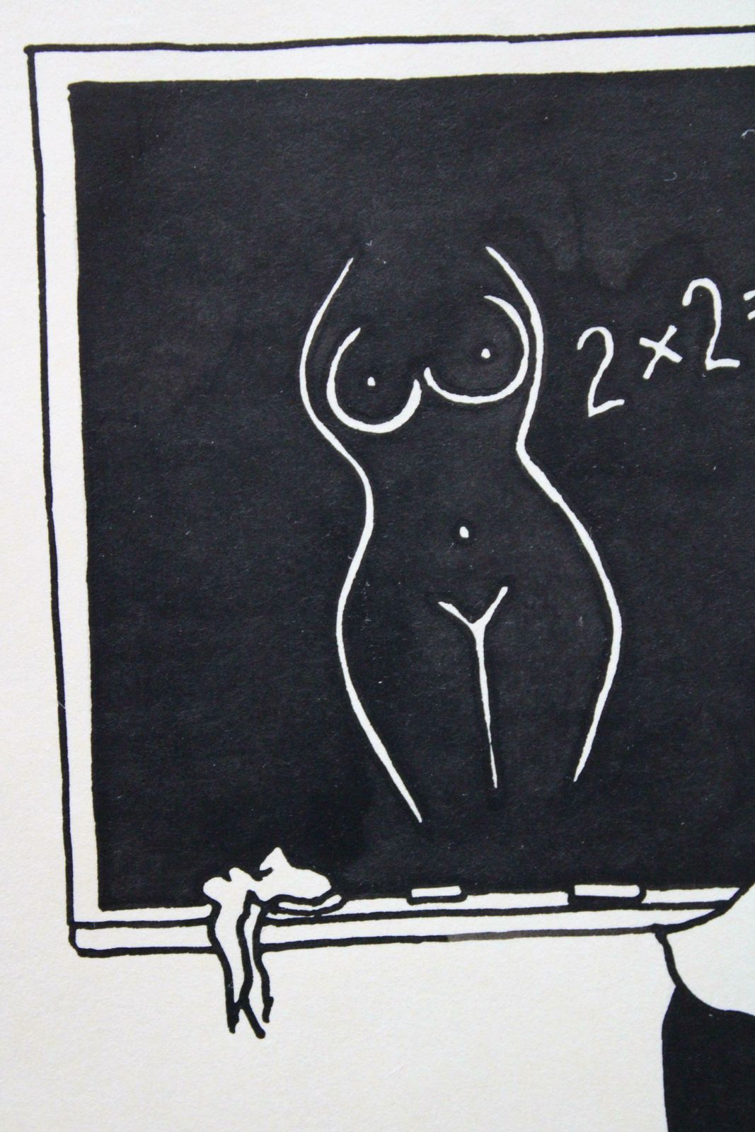 Maris Putnins School 1994, Paper, Ink, 15.2x19 Cm 1994 photo furniture