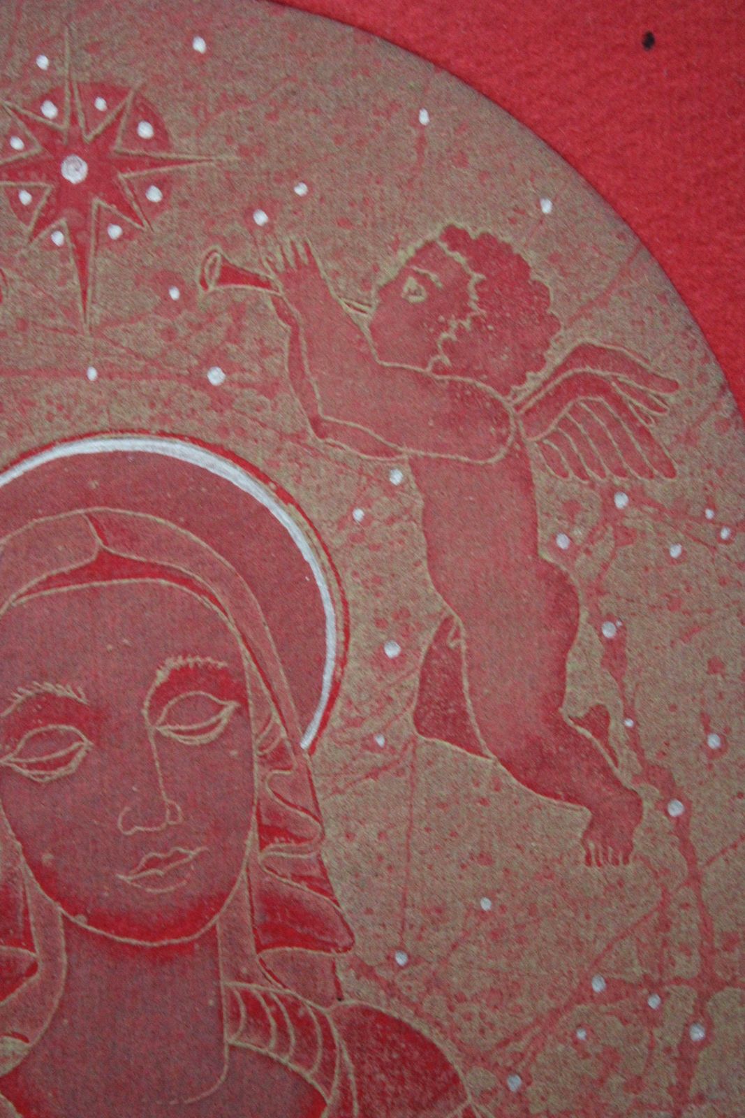 Gunars Krollis Madonna 1997. Paper, Mixed Media Art, 20x12 Cm 1997 photo vinterior